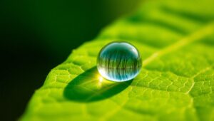 Nature’s Reflection in Macro – free AI stock image