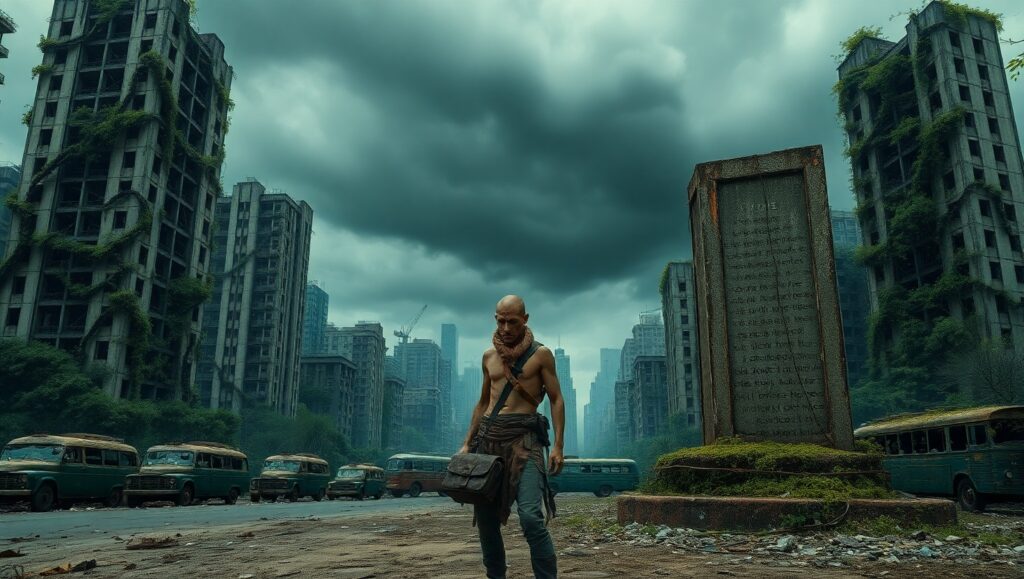 Nature’s Revenge: Ruins of Civilization – free AI stock image