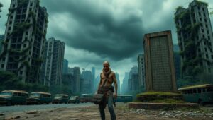 Nature’s Revenge: Ruins of Civilization – free AI stock image