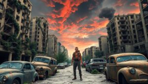 Nature’s Revenge: Urban Ruins – free AI stock image
