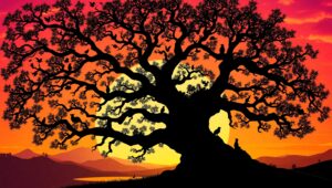 Nature’s Secrets in Negative Space – free AI stock image