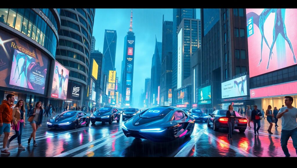 Neon Dreams of a Cyberpunk City – free AI stock image