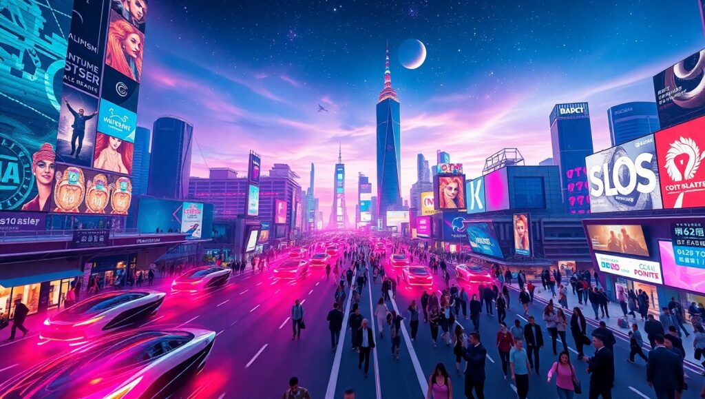 Neon Dreams of a Futuristic City mAG – free AI stock image