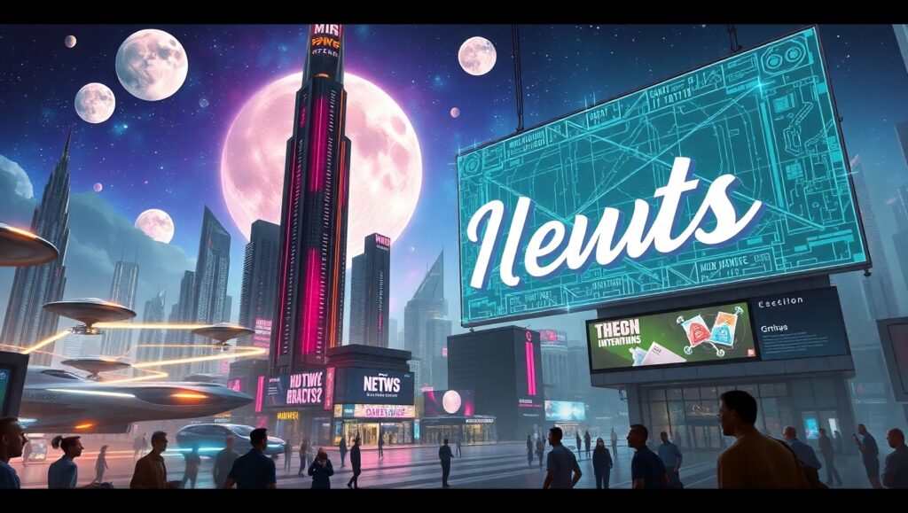 Neon Dreams of a Futuristic City NZD – free AI stock image