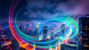 Neon Dreams of City Nights – free AI stock image