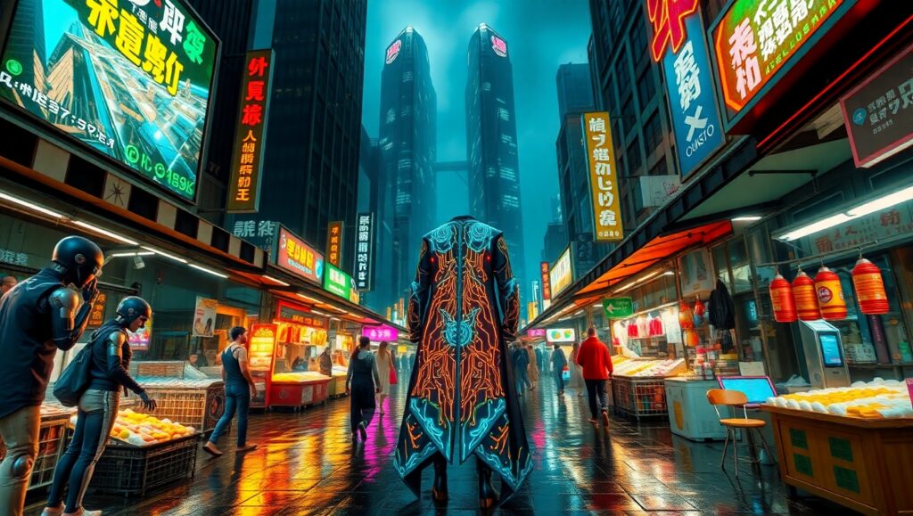 Neon Dreams of the Future – free AI stock image