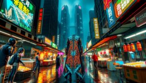 Neon Dreams of the Future – free AI stock image