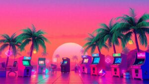 Neon Dreams of the Future yGH – free AI stock image