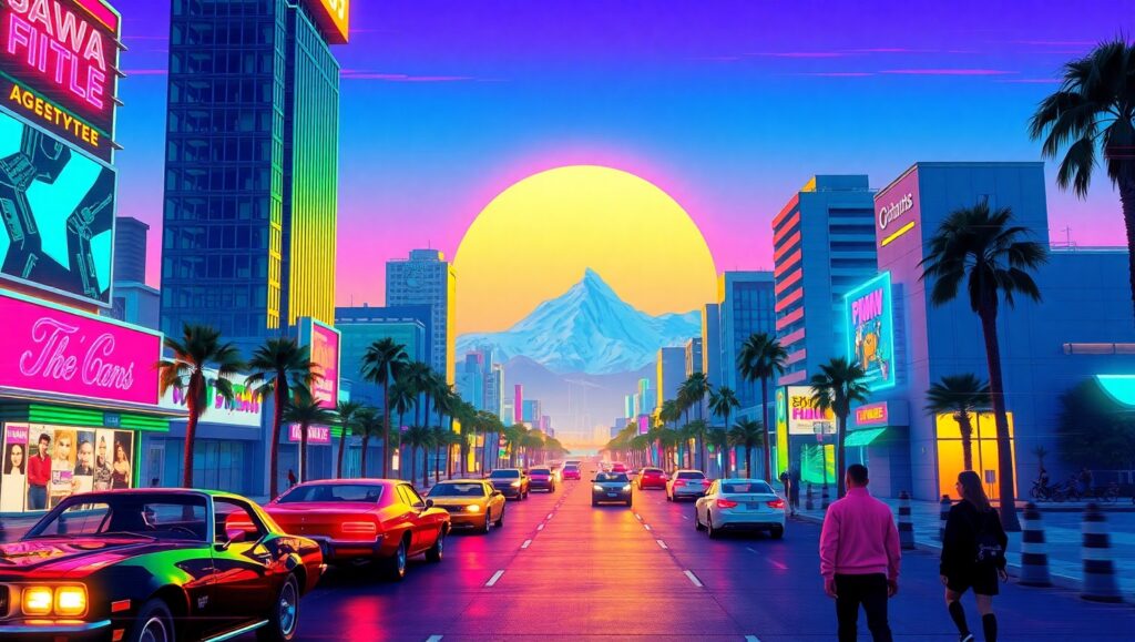 Neon Dreams of Tomorrow 3BK – free AI stock image