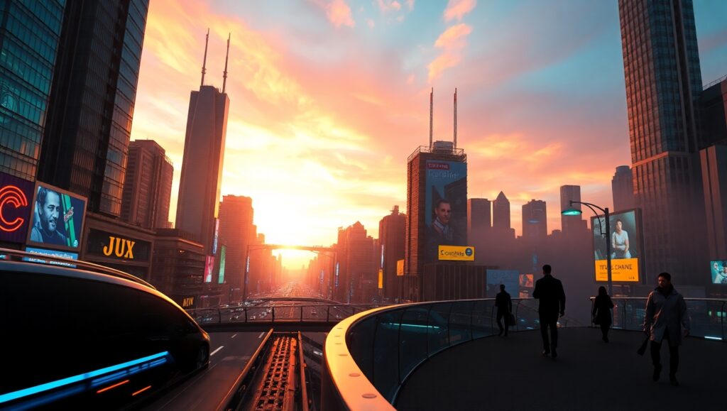 Neon Dreams of Tomorrow – free AI stock image