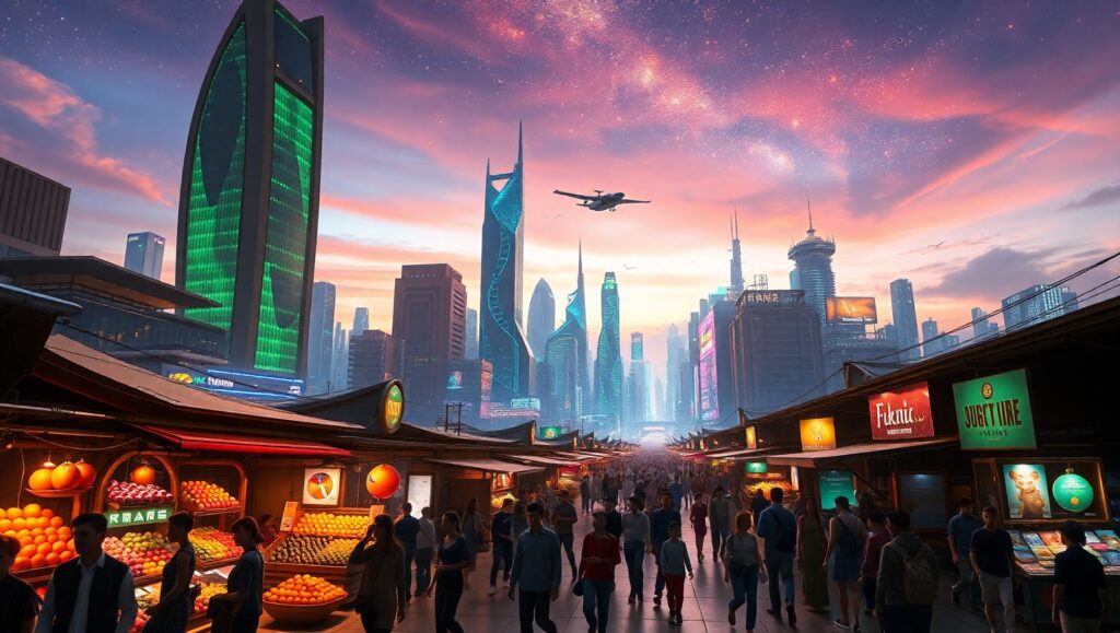 Neon Dreams of Tomorrow LAo – free AI stock image