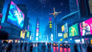 Neon Dreams of Tomorrow Rl4 – free AI stock image