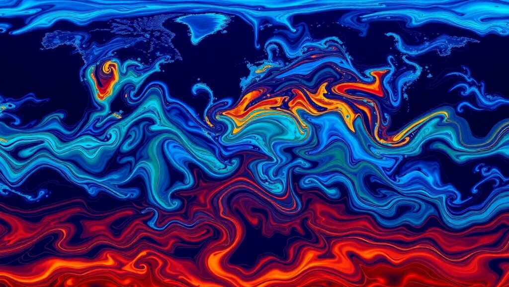Ocean Currents Data Visualization 54e – free AI stock image