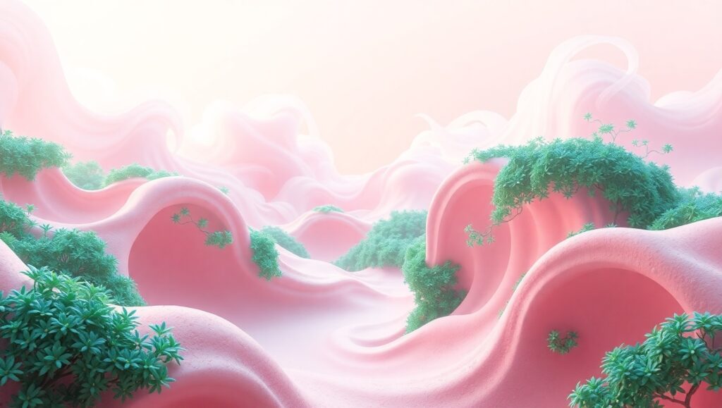 Organic Dreams of Surreal Landscapes – free AI stock image