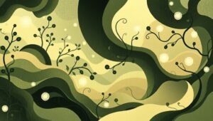 Organic Dreamscape of Flowing Forms – free AI stock image