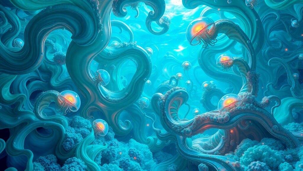 Organic Dreamscape Underwater – free AI stock image