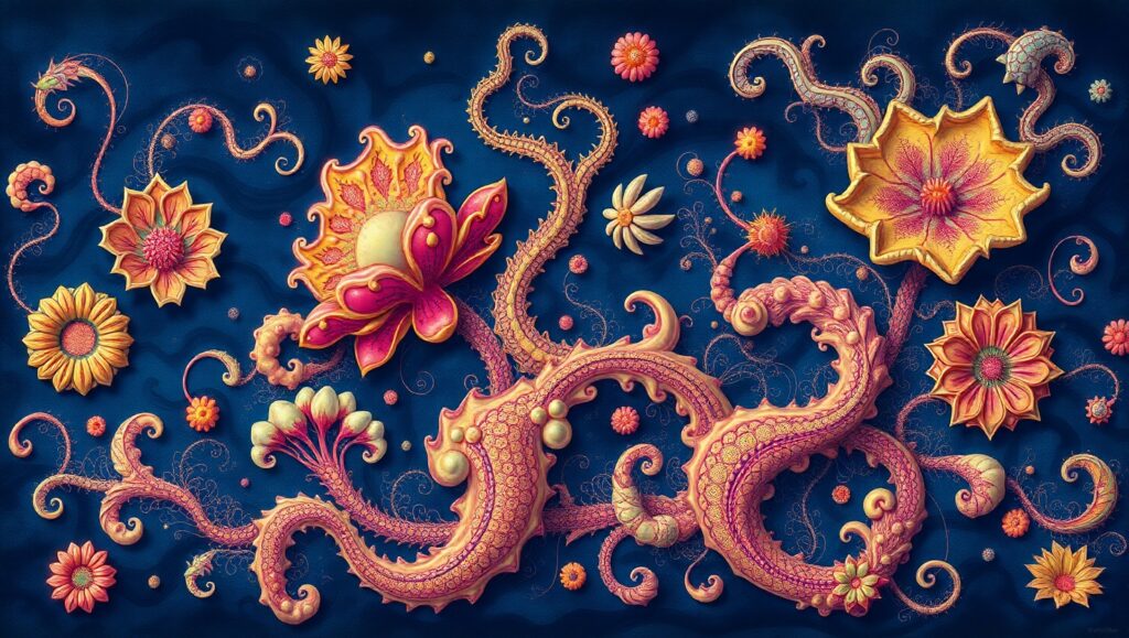 Organic Fluidity in Biomorphic – free AI stock image
