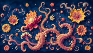 Organic Fluidity in Biomorphic – free AI stock image