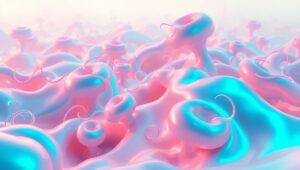 Organic Fluidity in Surreal Landscapes – free AI stock image