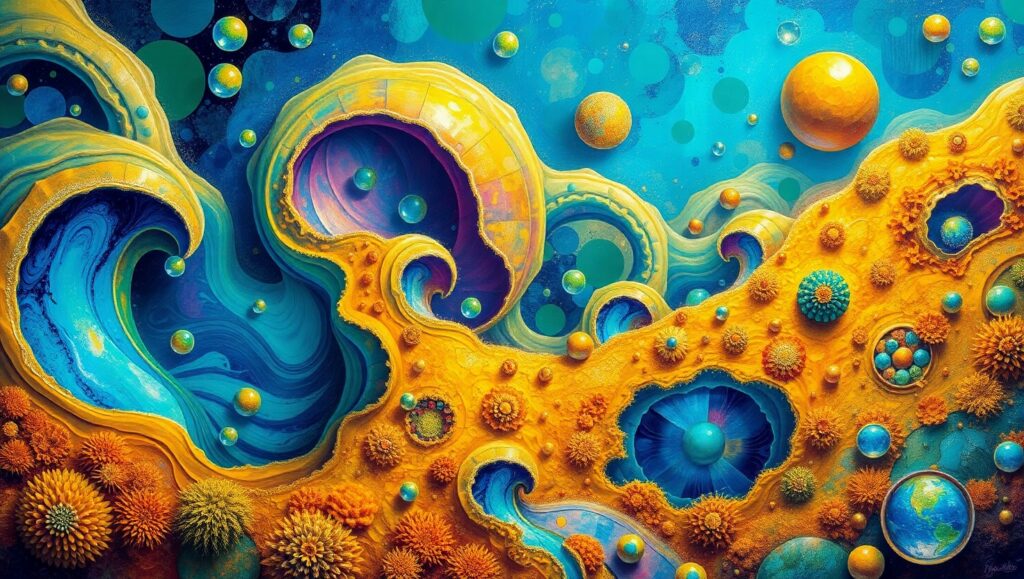 Organic Forms in Vibrant Harmony u4n – free AI stock image