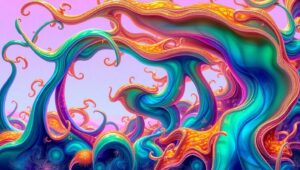 Organic Harmony in Evolving Landscapes – free AI stock image