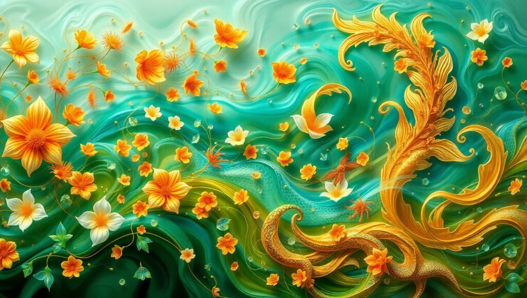 Organic Symphony of Nature – free AI stock image