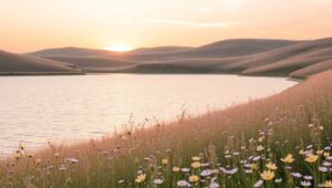 Pastel Serenity in Nature’s Embrace xJx – free AI stock image