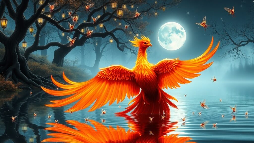 Phoenix Awakening by Moonlit – free AI stock image