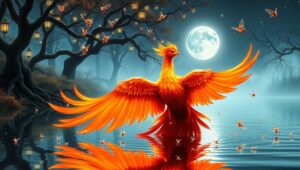 Phoenix Awakening by Moonlit – free AI stock image