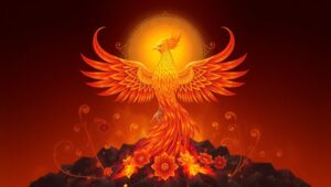 Phoenix Rebirth Tattoo Design – free AI stock image