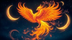 Phoenix Rising: A Tattoo Art Design – free AI stock image