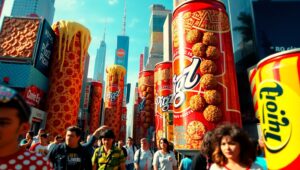 Pop Art Urban Feast – free AI stock image