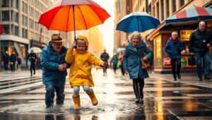 Rainy Day in the City – free AI stock image