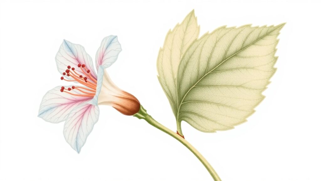 Rare Flower Species Botanical Illustration – free AI stock image