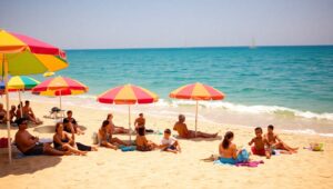 Relaxing Day at the Beach – free AI stock image