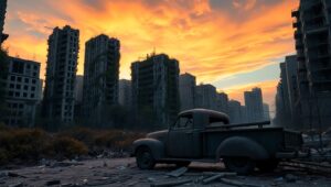 Remnants of a Forgotten World – free AI stock image