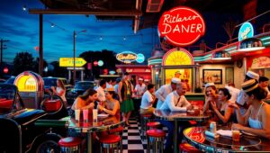 Retro Diner Vibes of the 50s – free AI stock image