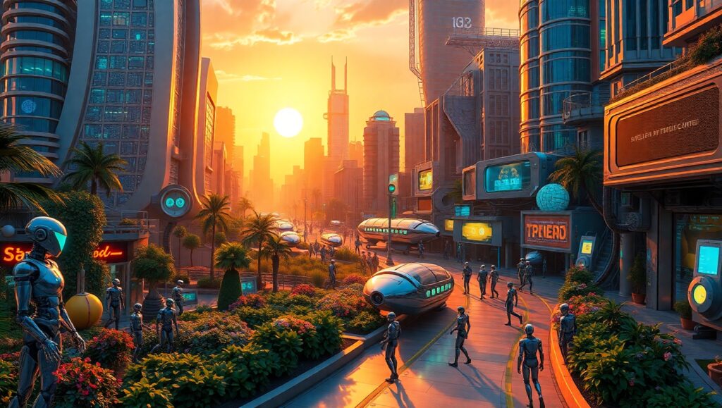 Robotic Harmony in Future – free AI stock image