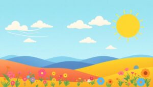 Rolling Hills under a Blue – free AI stock image