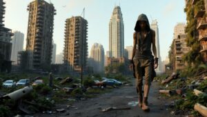 Ruins of a Forgotten World – free AI stock image