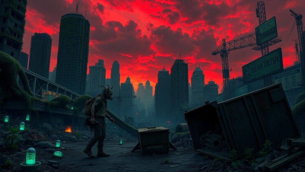 Scavenger in a Forsaken City – free AI stock image
