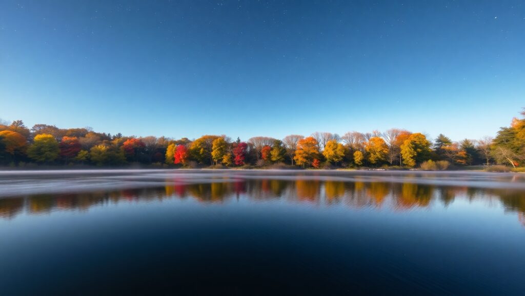 Seasons Reflected in Time-lapse – free AI stock image