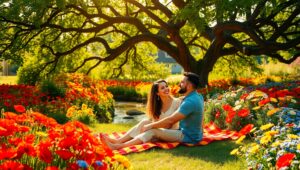 Serene Afternoon in the Garden – free AI stock image