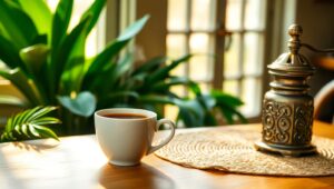 Serene Coffee Shop Ambience – free AI stock image