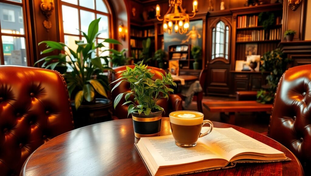 Serene Coffee Shop Escape – free AI stock image