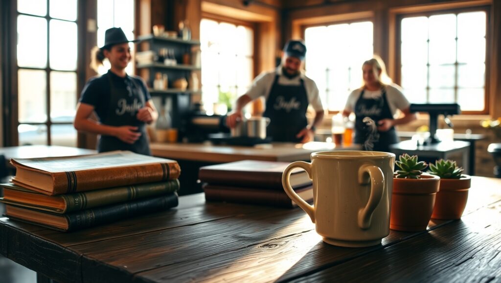 Serene Coffee Shop Vibes – free AI stock image