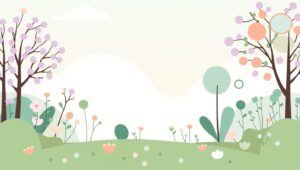Serene Garden in Flat Design – free AI stock image