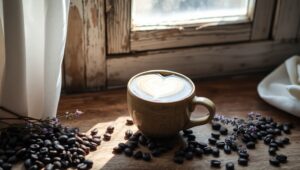 Serene Morning Coffee Scene – free AI stock image