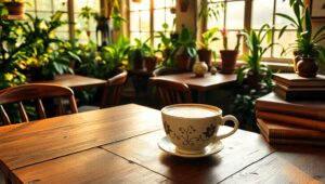 Serene Morning Coffee Vibes – free AI stock image