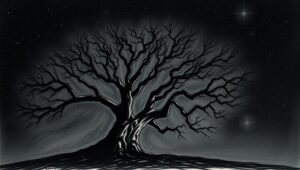 Serene Night Under a – free AI stock image